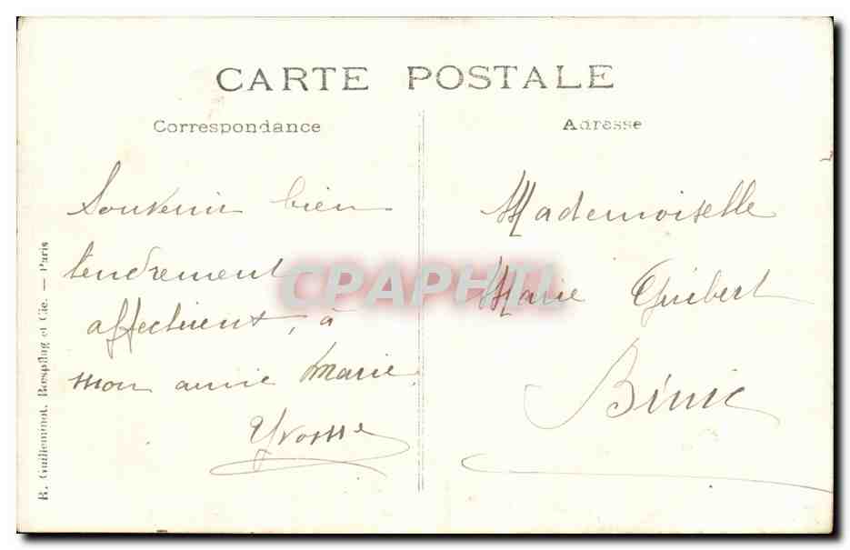 CARTE PHOTO Folklore Femme — Rückseite
