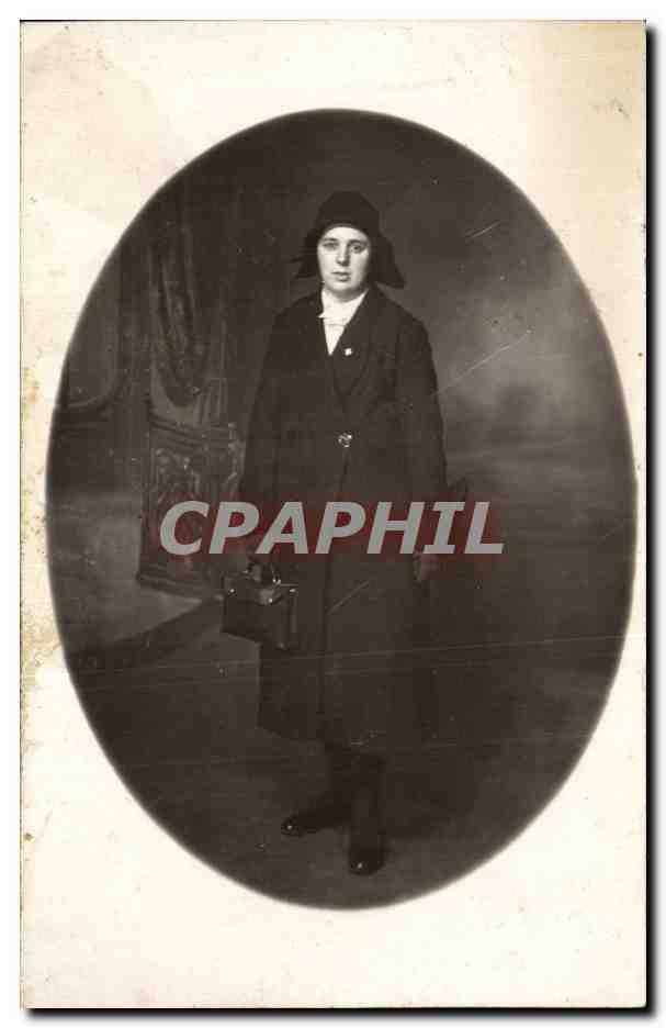 CARTE PHOTO Folklore Femme