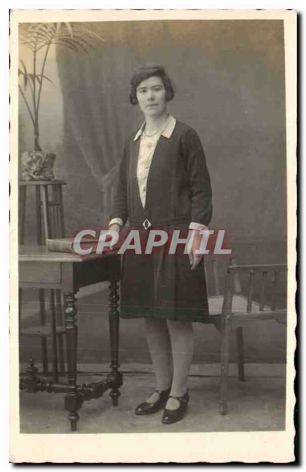 CARTE PHOTO Folklore Femme