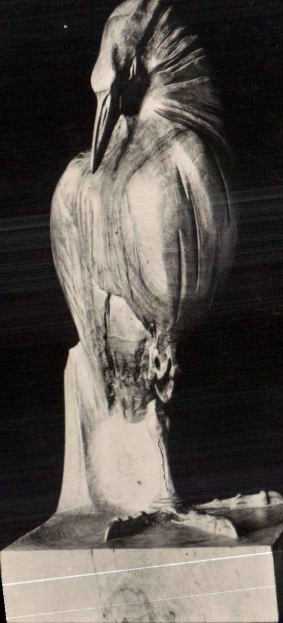 CPA Fantaisie Salon 1931 Heron butor