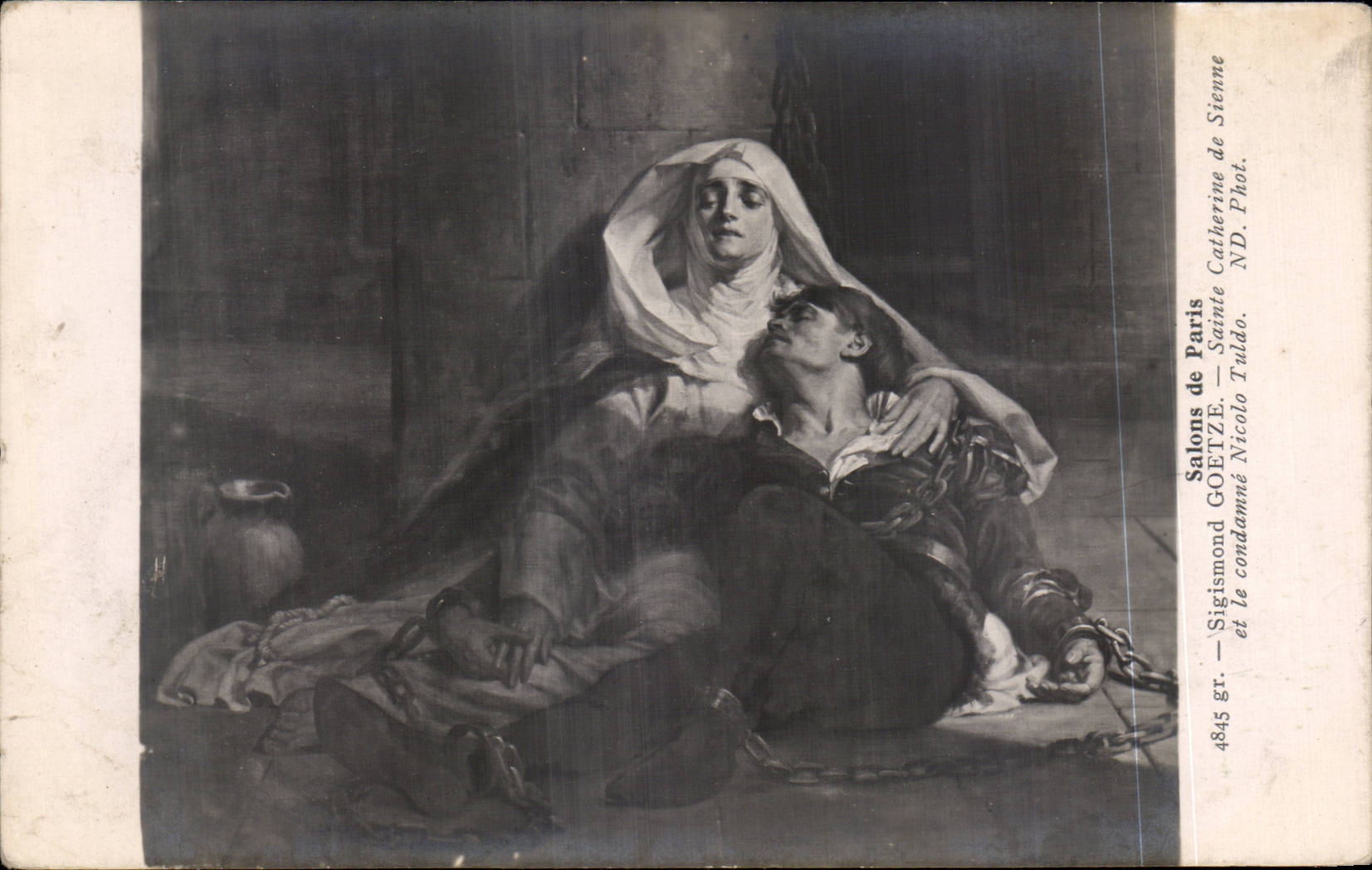 CPA Fantaisie Salons de Paris Sigismond Goetze Sainte Catherine de Sienne