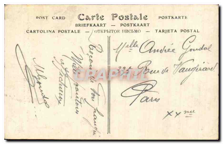 CPA Fantaisie Salons de Paris Sigismond Goetze Sainte Catherine de Sienne — Verso