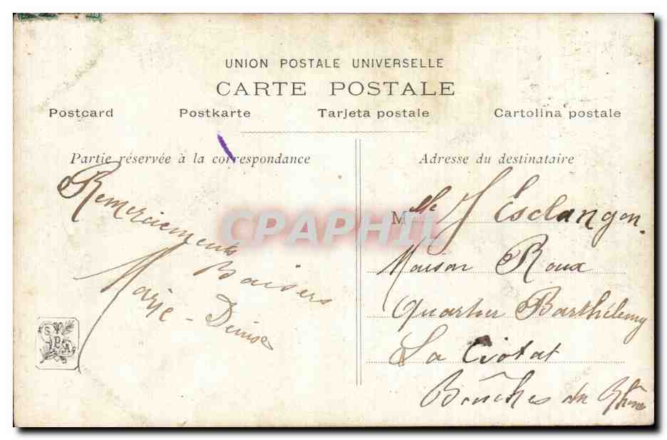 CPA Fantaisie Salon 1909 Ridel Reverie Femme — Verso