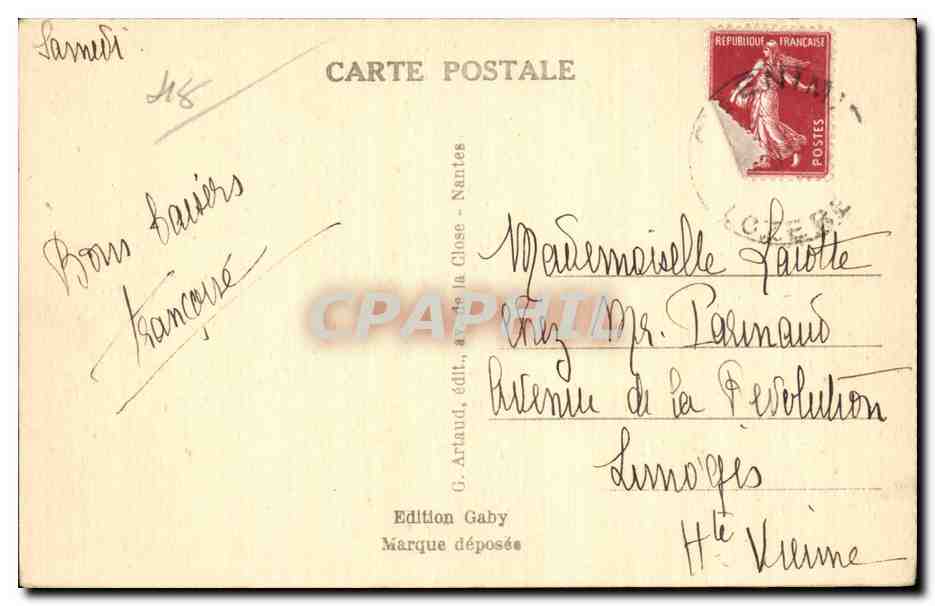 CPA La Malene Le chateau au pied des rochers — Rückseite