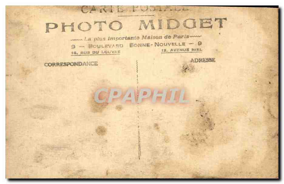 CARTE PHOTO Femme  — Rückseite