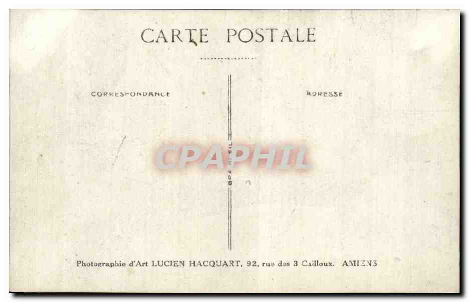 CARTE PHOTO Femme  — Verso
