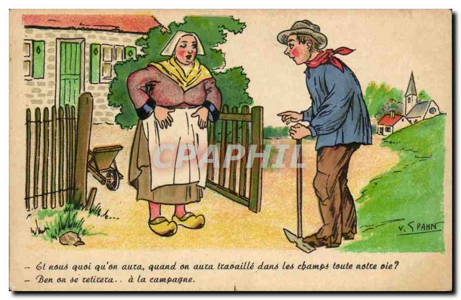 CPA Fantaisie Paysans Folklore Spahn