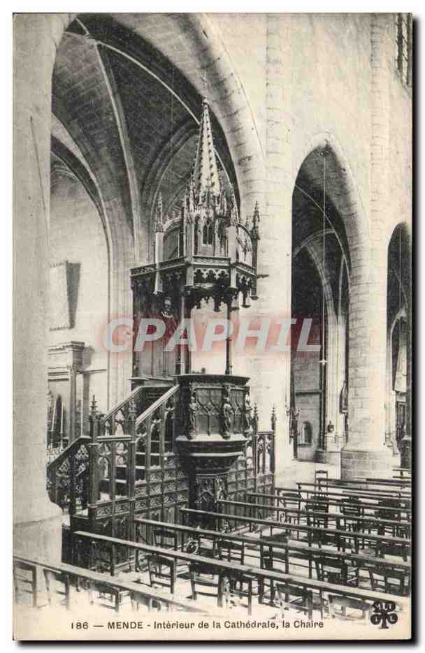 CPA Mende Interieur de la cathedrale La chaire