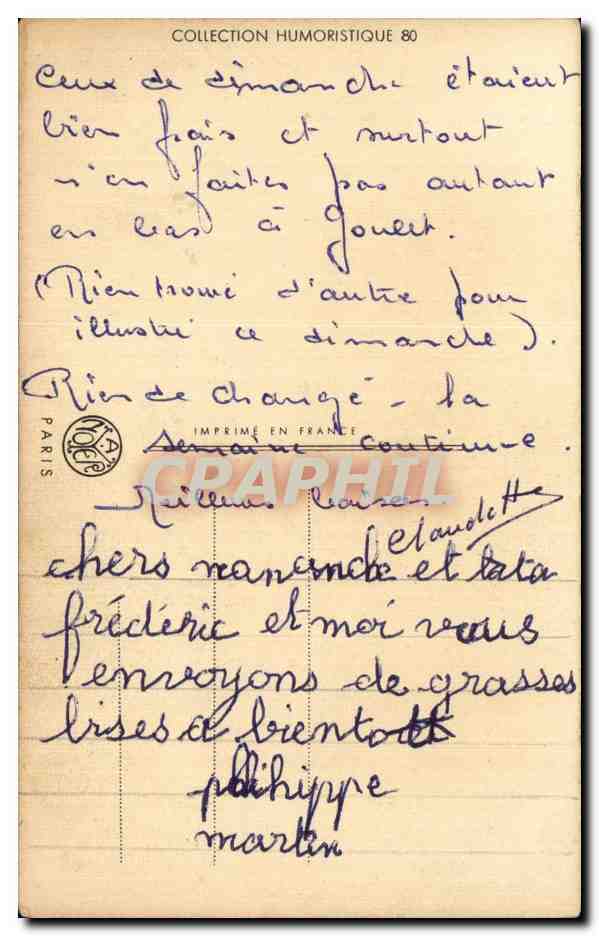 Humour - Illustration - Voulez vous des oeufs frais du jour - CPA  — Rückseite