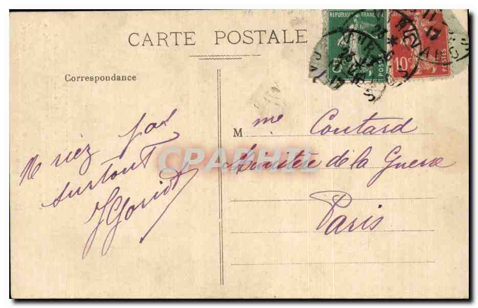 Humour - Illustration - La Maitresse d'Hotel - CPA  — Verso