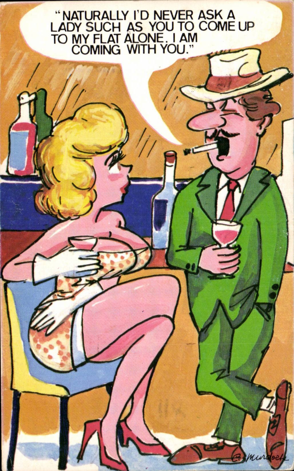 Bar Scene — caricature — A Gallie Original, Ref. ACG 118