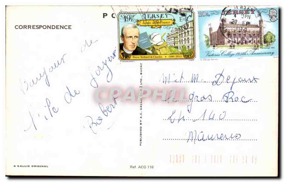 Bar Scene — caricature — A Gallie Original, Ref. ACG 118 — Back