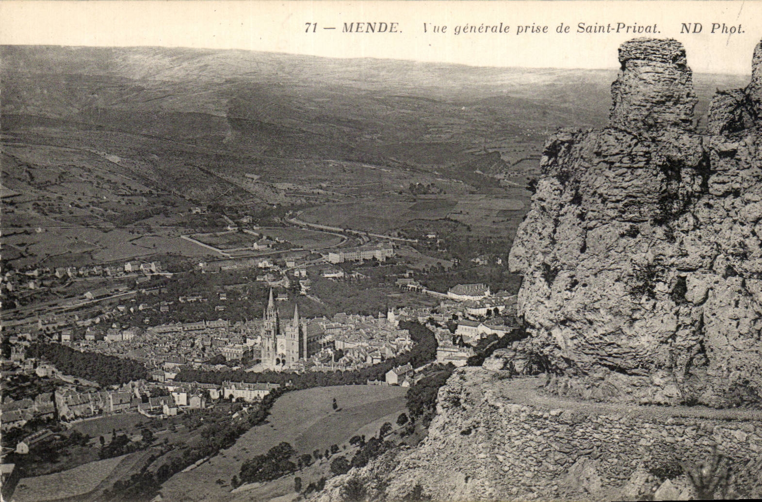 Mende - Vue Generale prise de Saint Privat - CPA 