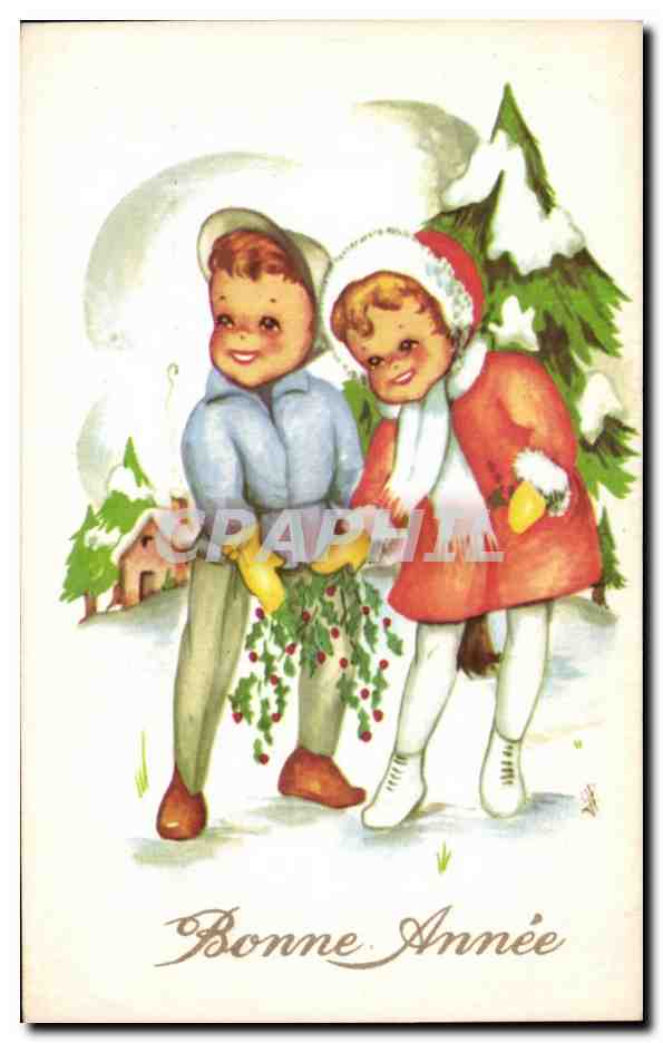 Fantaisie - Enfants - Bonne Annee - CPA 
