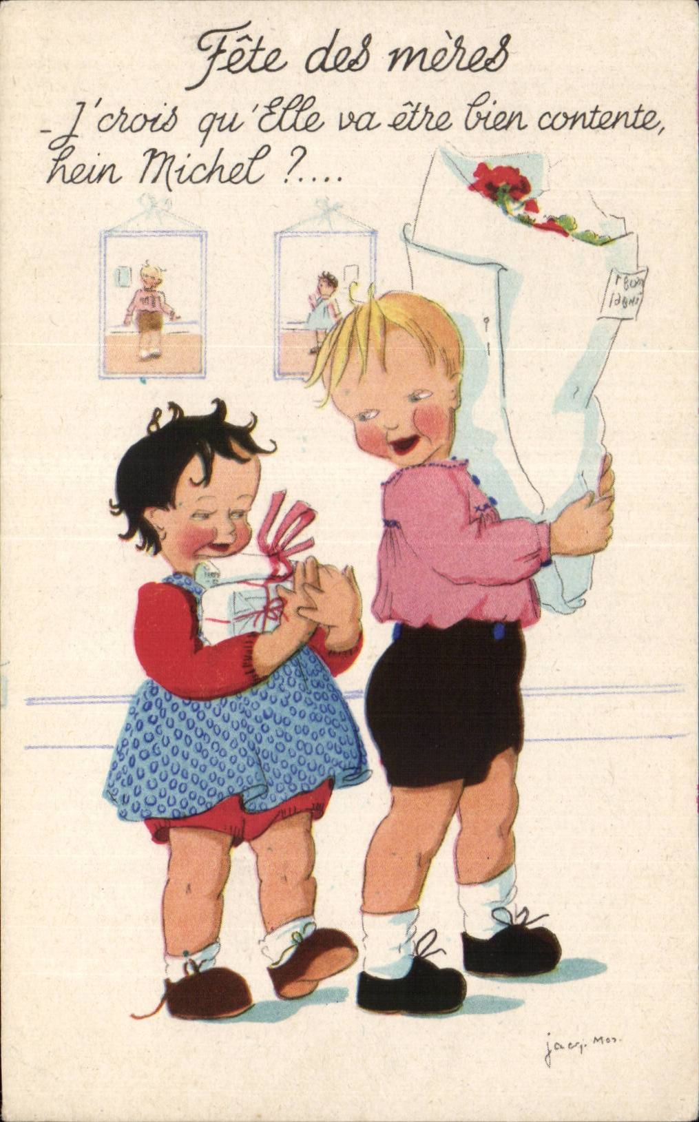 Fantaisie - Enfants - Fete des Meres - Mother's Day - CPA 