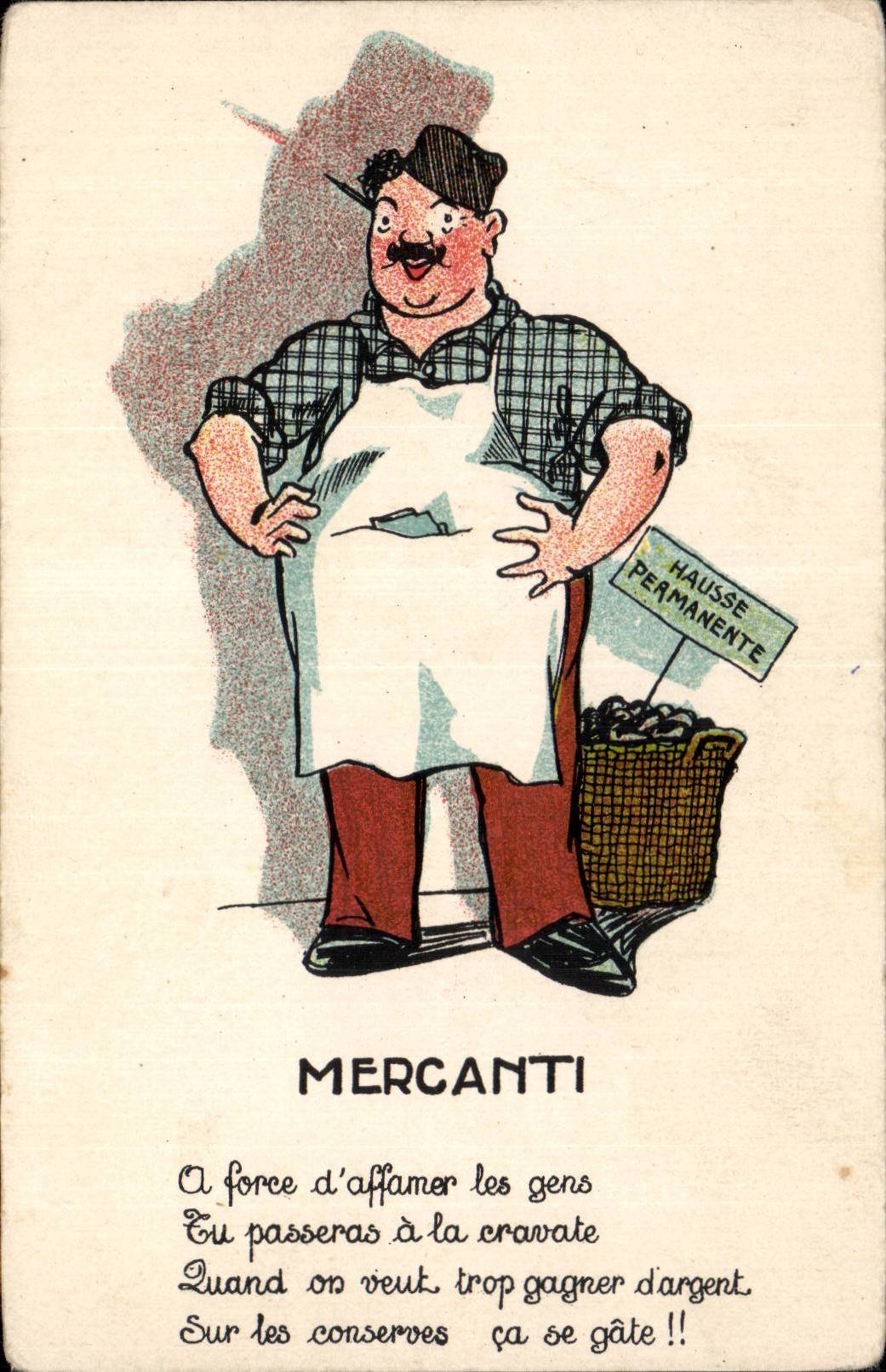 Humour - Illustration - Mercanti - CPA 