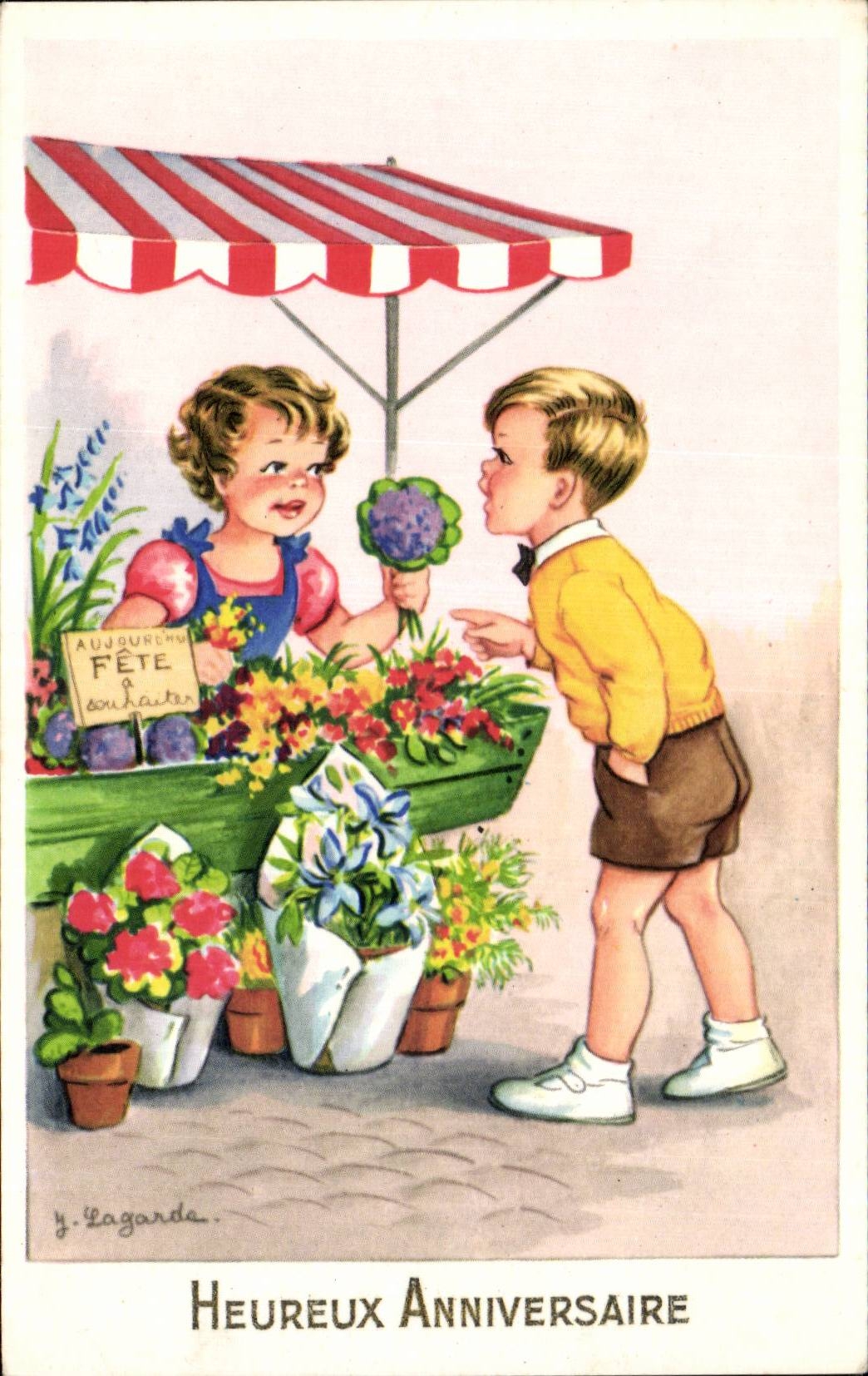 Fantaisie - Enfants - Heureuse Anniversaire - CPA 