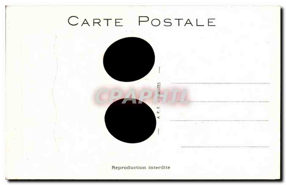 Humour - Illustration - Peche Interdite - no fishing - finger puppet card - CPA  — Rückseite