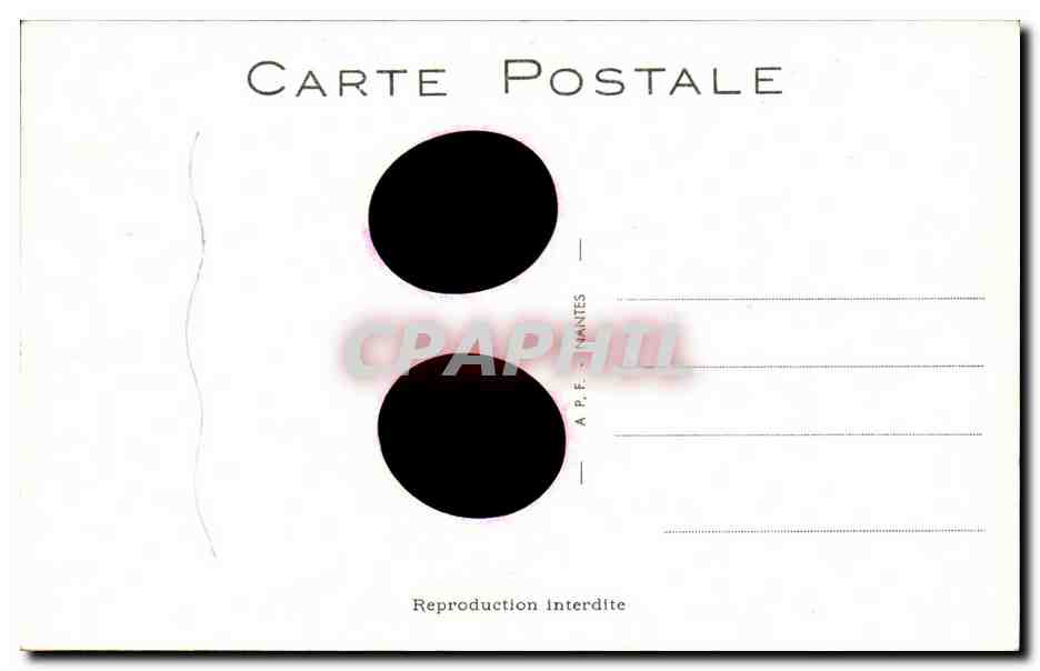 Humour - Illustration - woman wading - finger puppet card - CPA  — Back