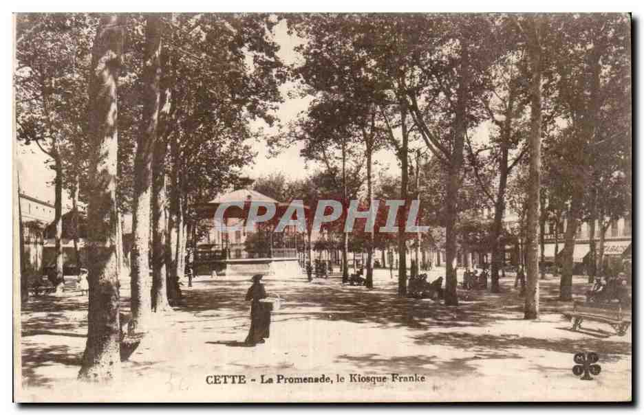 Sete - Cette - La Promenade Le kiosque Franque - CPA 