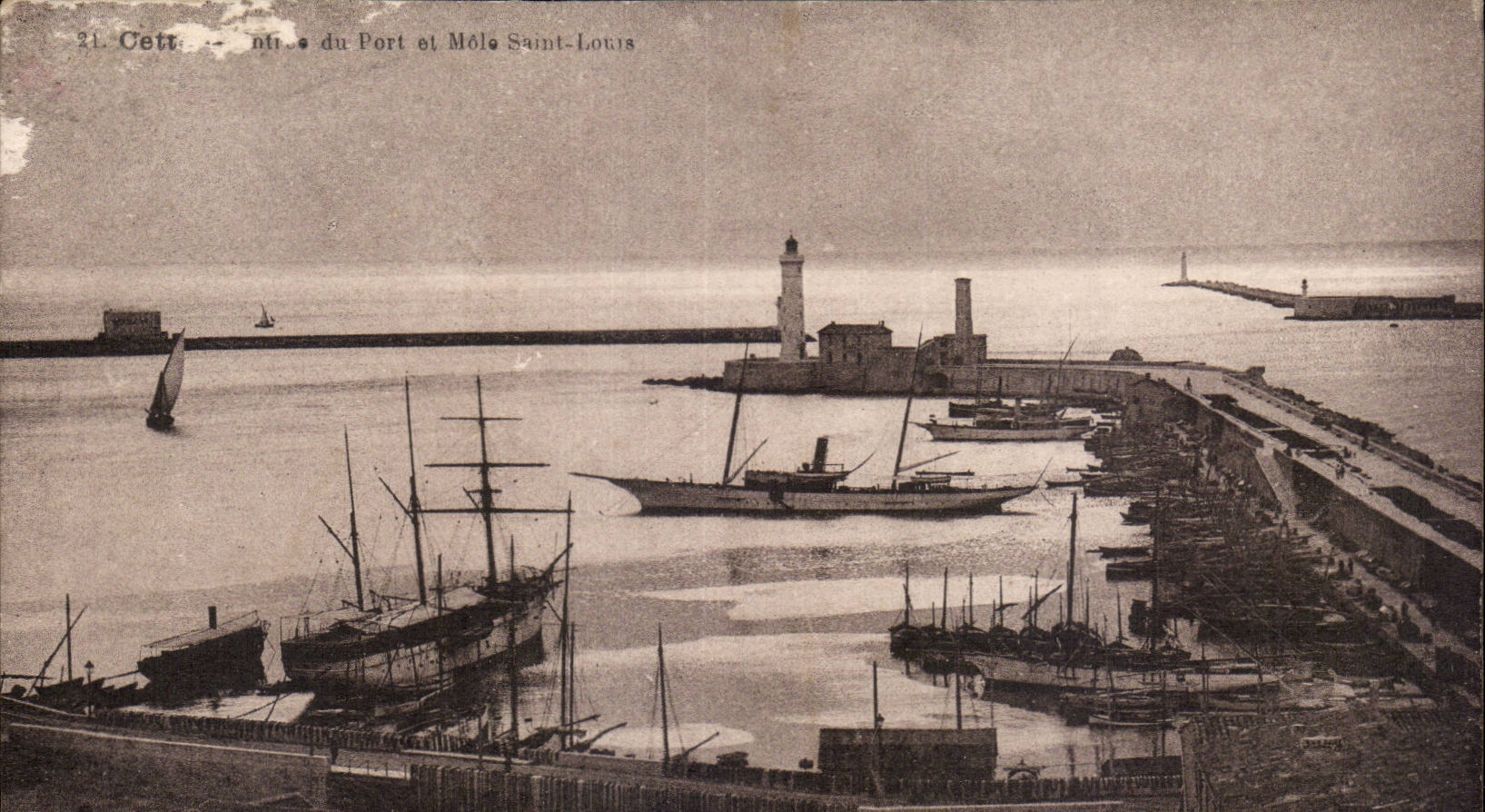 Sete - Cette - Port et Mont Saint Louis - CPA 