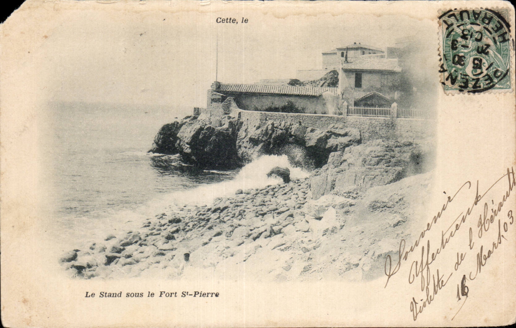 Sete - Cette - Le Stand sous Le Fort St Pierre - CPA 