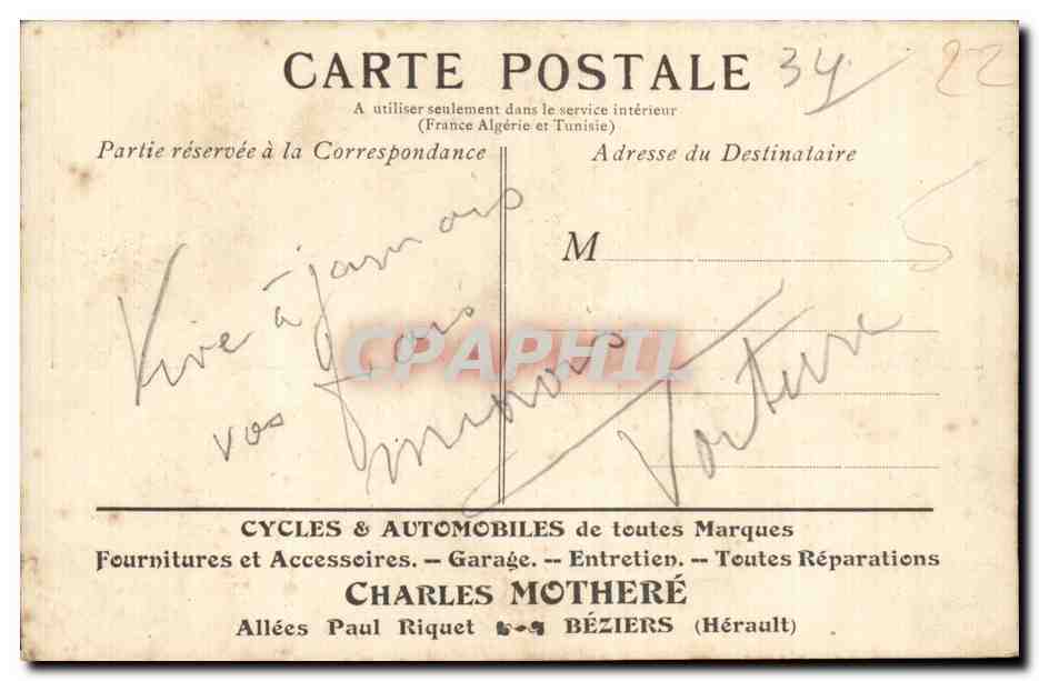 Spectacle - Opera - Les Heretiques - Ville de Beziers - Theatres des Arenes - 1905 - CPA  — Back
