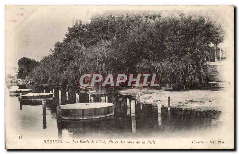 Béziers — Les Bords de l'Orb, filtres des eaux de la Ville — Collections ND Phot