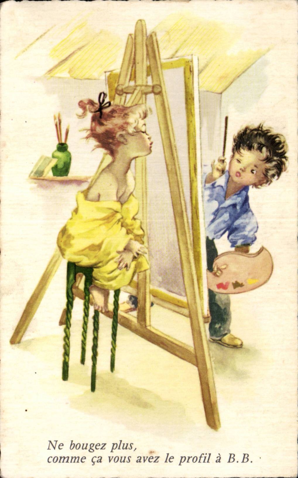 Fantaisie - Enfants - Artiste - CPA 