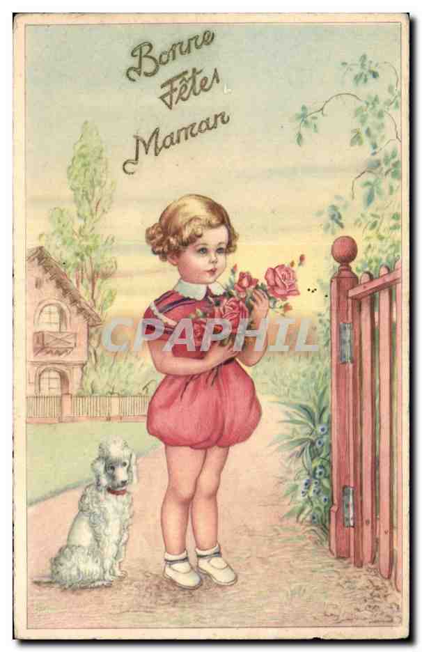 Fantaisie - Enfant - Bonne Fete Maman - Fete des Meres - Mother's Day - CPA 