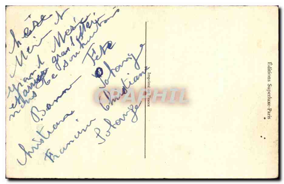 Fantaisie - Enfant - Bonne Fete Maman - Fete des Meres - Mother's Day - CPA  — Rückseite