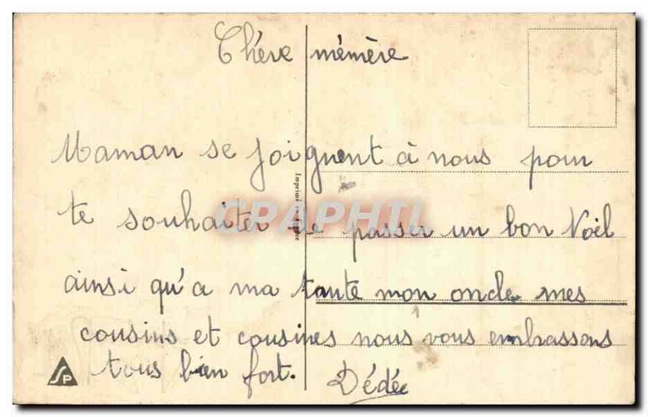Fetes - Noel - Christmas - Enfants - CPA  — Rückseite