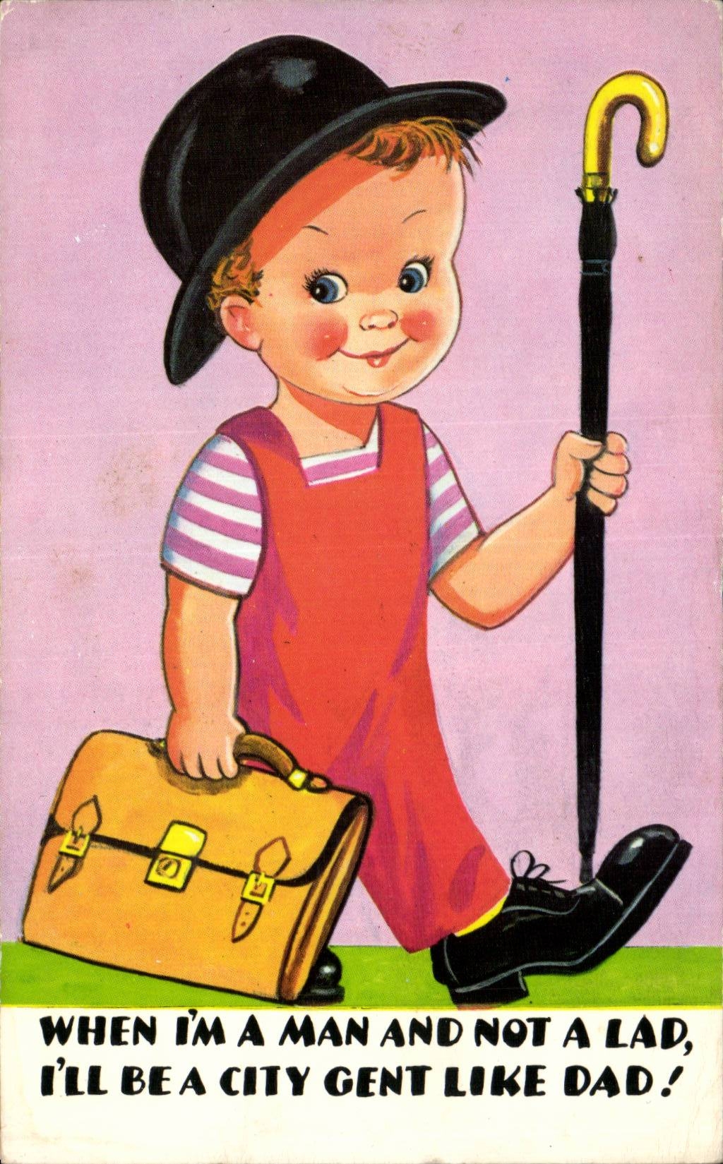 Fantaisie - Enfants - I'll be a city gent like Dad - CPA 