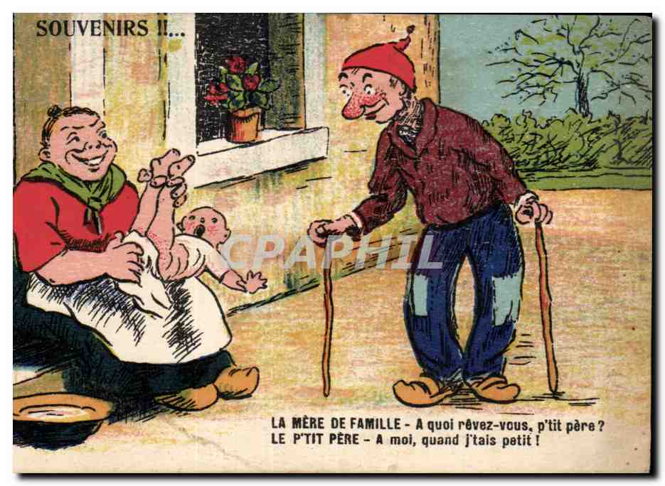 Souvenirs II... — La mère de famille et le p'tit père — Éditions Françaises, Nantes