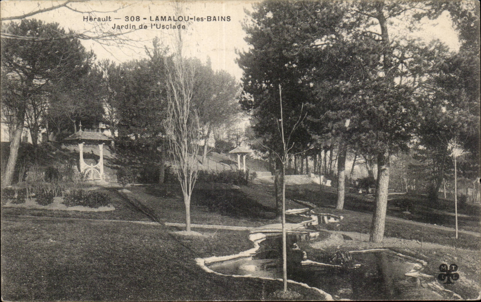 Lamalou-les-Bains — Jardin de l'Usclade — éditeur M.T. (n° 308)