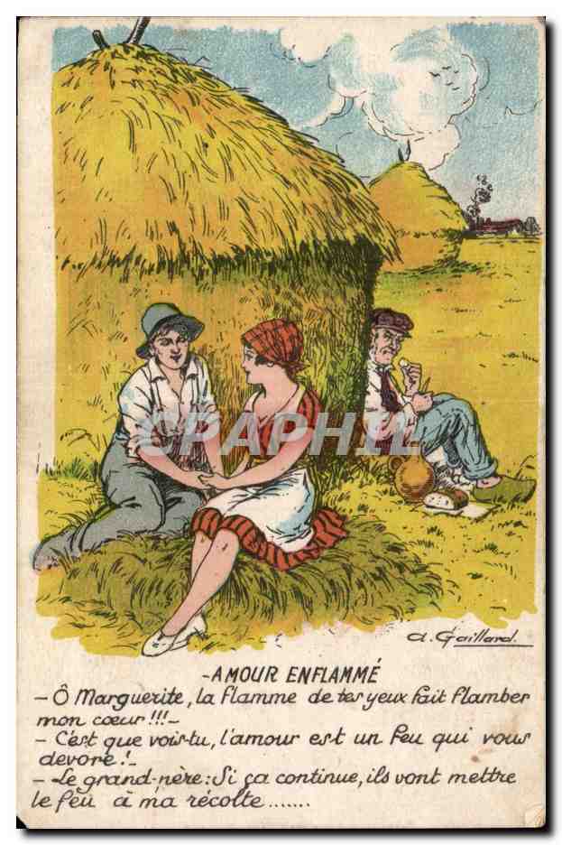 CPA Fantaisie Amour Illustrateur Enflamme Gaillard