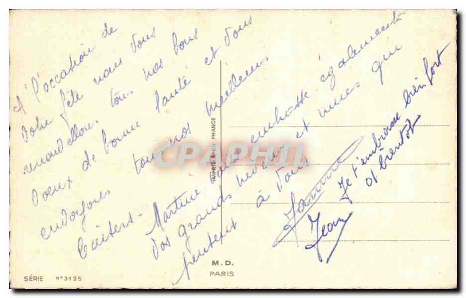 CPA Fantaisie Bonne fete Bergere et mouton  — Rückseite