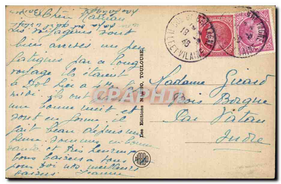 CPA Fantaisie Humour 500 francs par jour  — Back