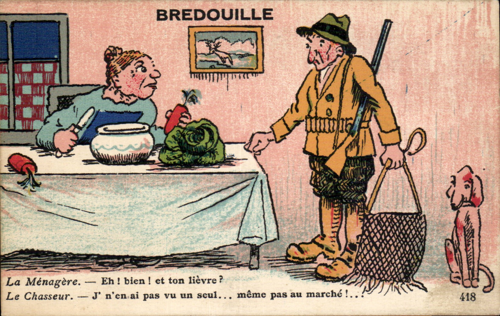 Bredouille — La Ménagère et le Chasseur — Édition G. Artaud, Nantes