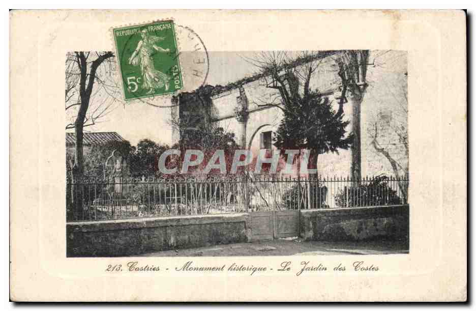 Castires - Monument Historique - Le Jardin - CPA 