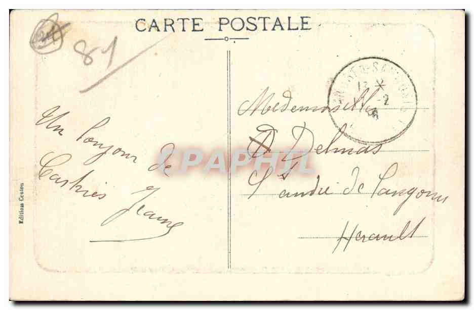 Castires - Monument Historique - Le Jardin - CPA  — Back