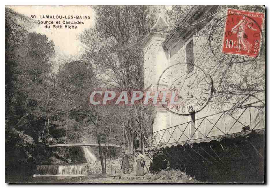 Lamalou les Bains - Source et Cascades du Petit Vichy - CPA 