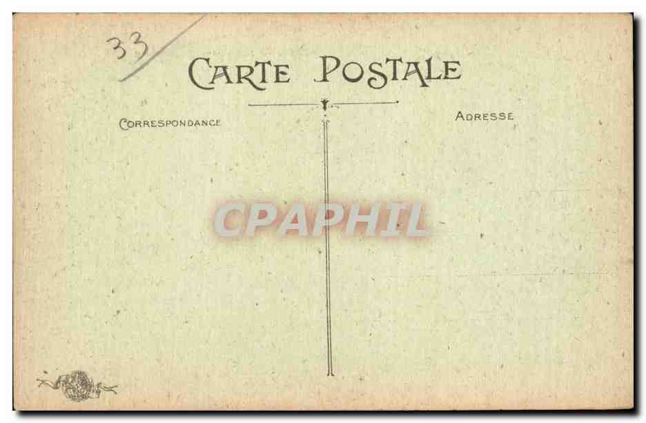 Bordeaux - Ecole des Beaux Arts - CPA  — Verso