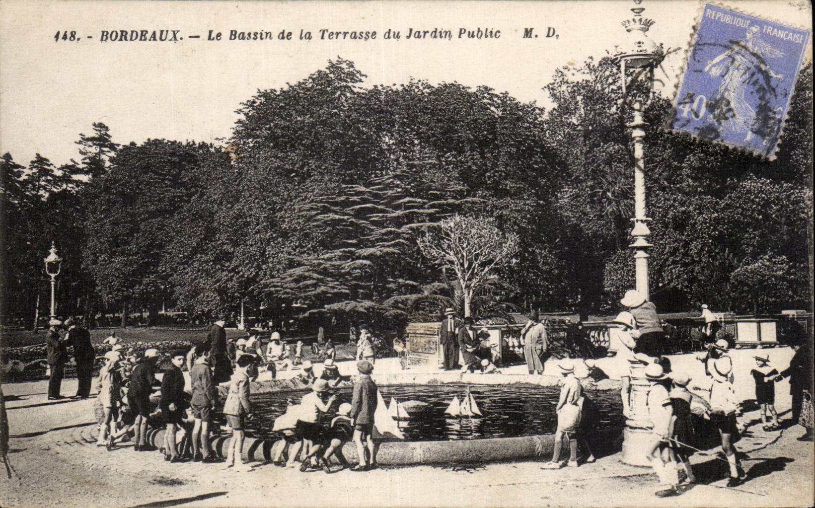 Bordeaux - Le Bassin de la Terrasse du Jardin Public - CPA 