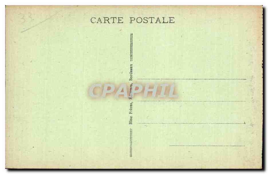 Bordeaux - Le Monument Gambetta - CPA  — Verso