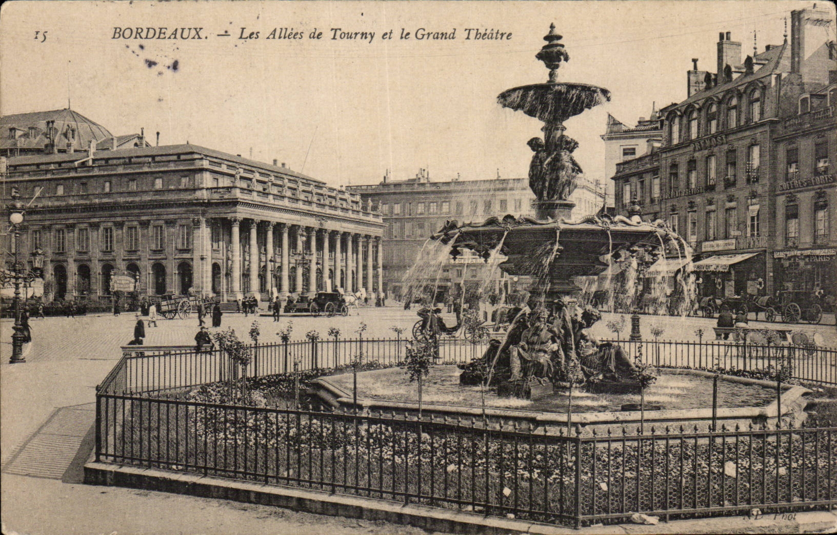 Bordeaux - Les Allees de Tourny et le Theatre - CPA 