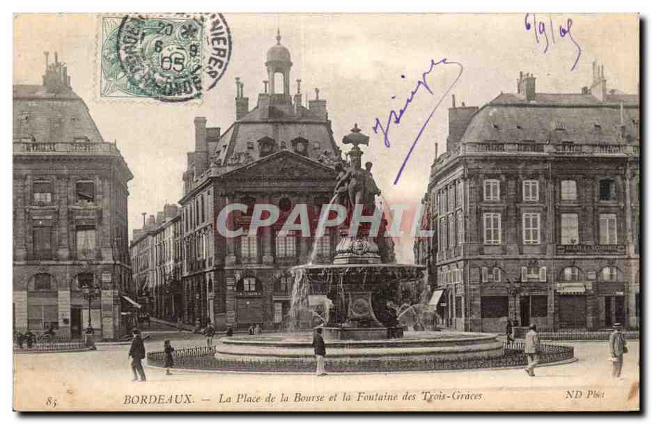 Bordeaux — La Place de la Bourse et la Fontaine des Trois-Grâces — ND Pluet