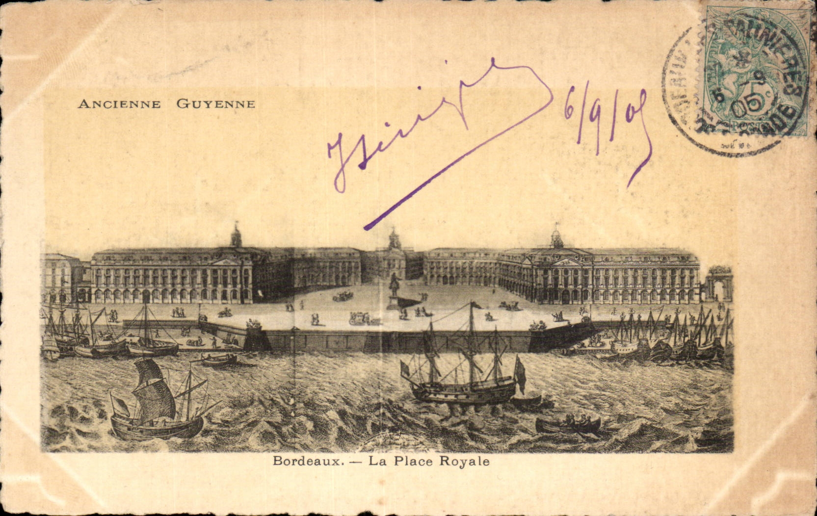 Bordeaux - Ancienne Guyenne - La Place Royale - CPA 