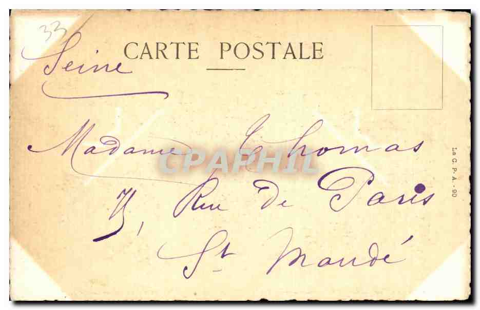 Bordeaux - Ancienne Guyenne - La Place Royale - CPA  — Verso