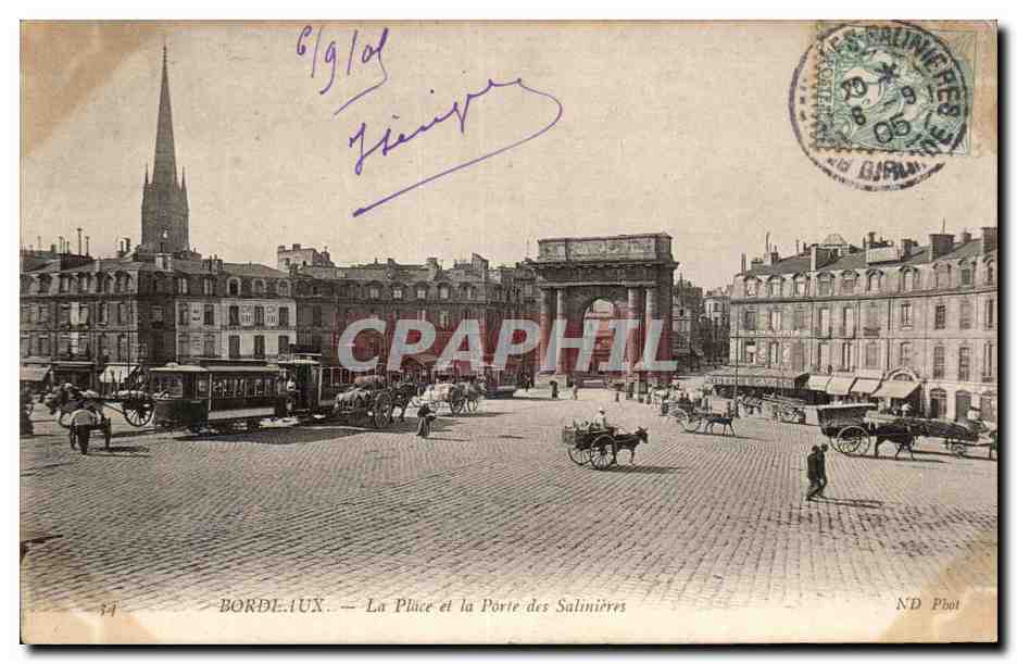 Bordeaux — La Place et la Porte des Salinières — ND Phot